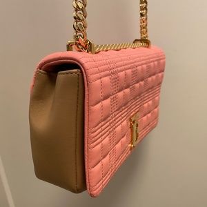 Burberry Two-Tone Tan Pink Small Lola